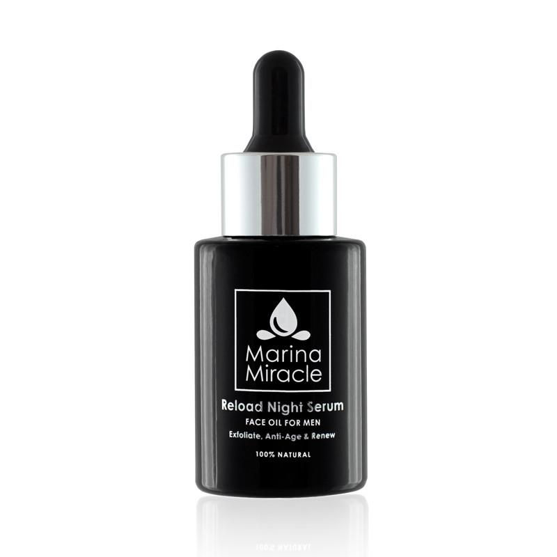 Reload Night Serum exkluzív fekete üvegben és adagolóval